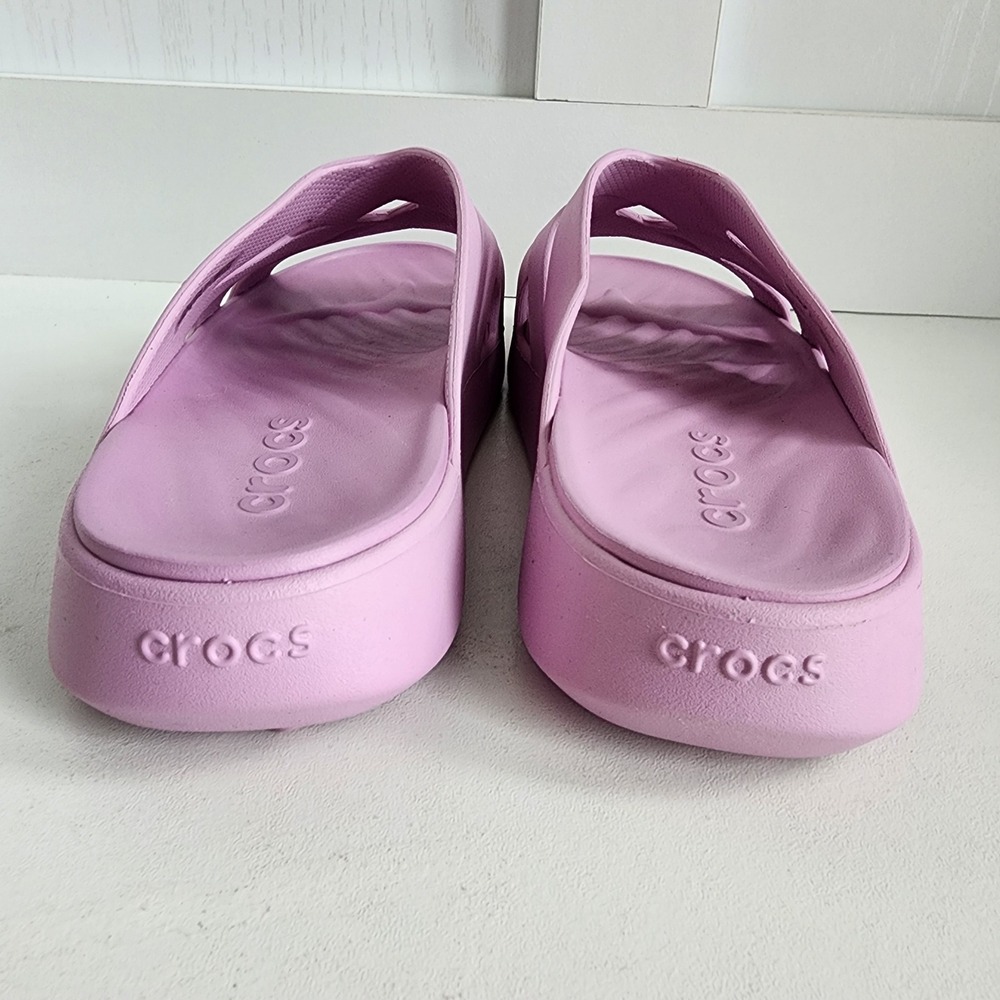 Crocs Getaway Weave Lilac Purple Platform Slide Sandals Womens Size 6 NEW - Picture 7 of 9